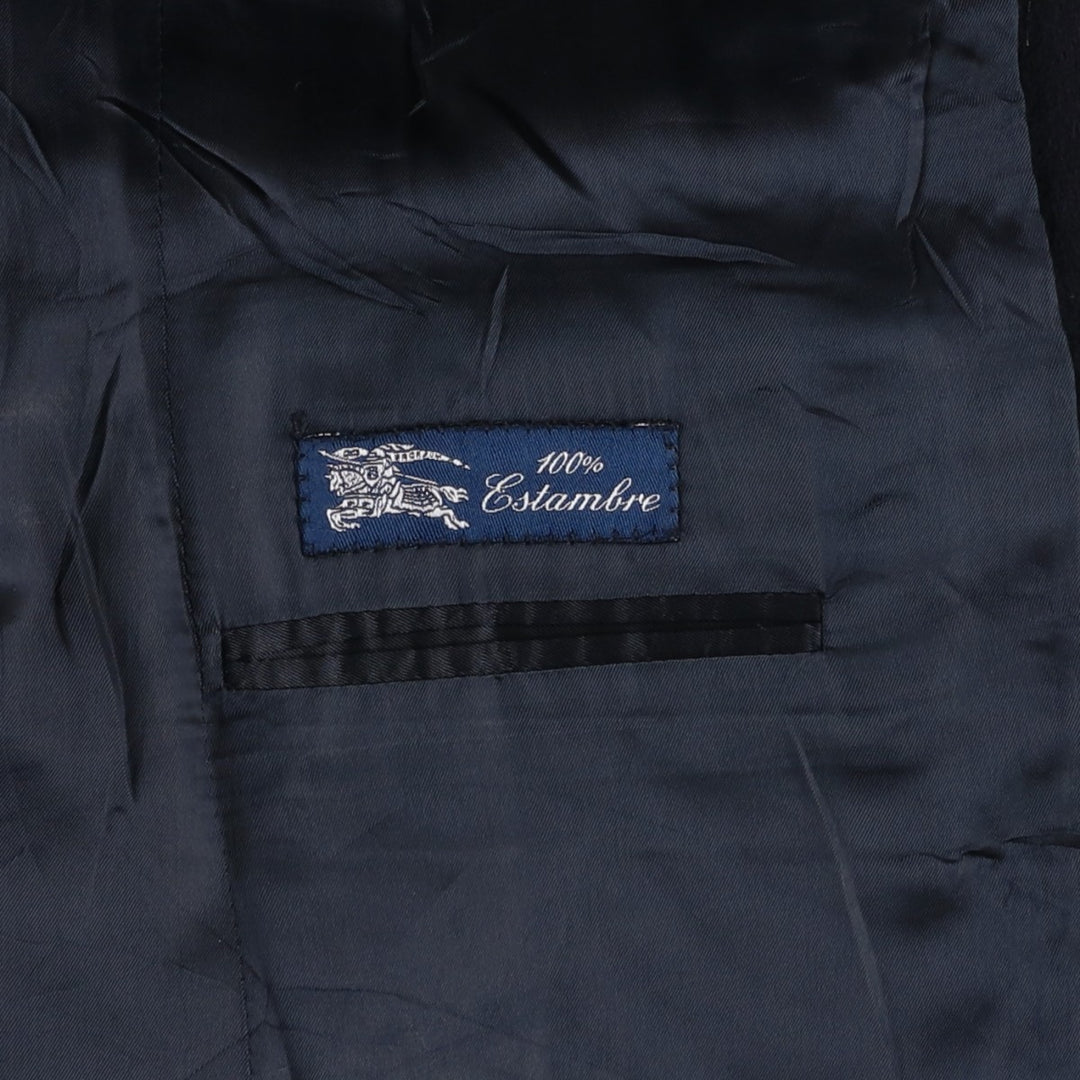 Burberry's wool tailored jacket, size M, men's wool navy blue type Vintage Second Hand
