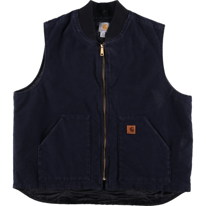 Carhartt Classic Padded Duck Vest, Men's XXL cotton navy blue type Vintage Second Hand