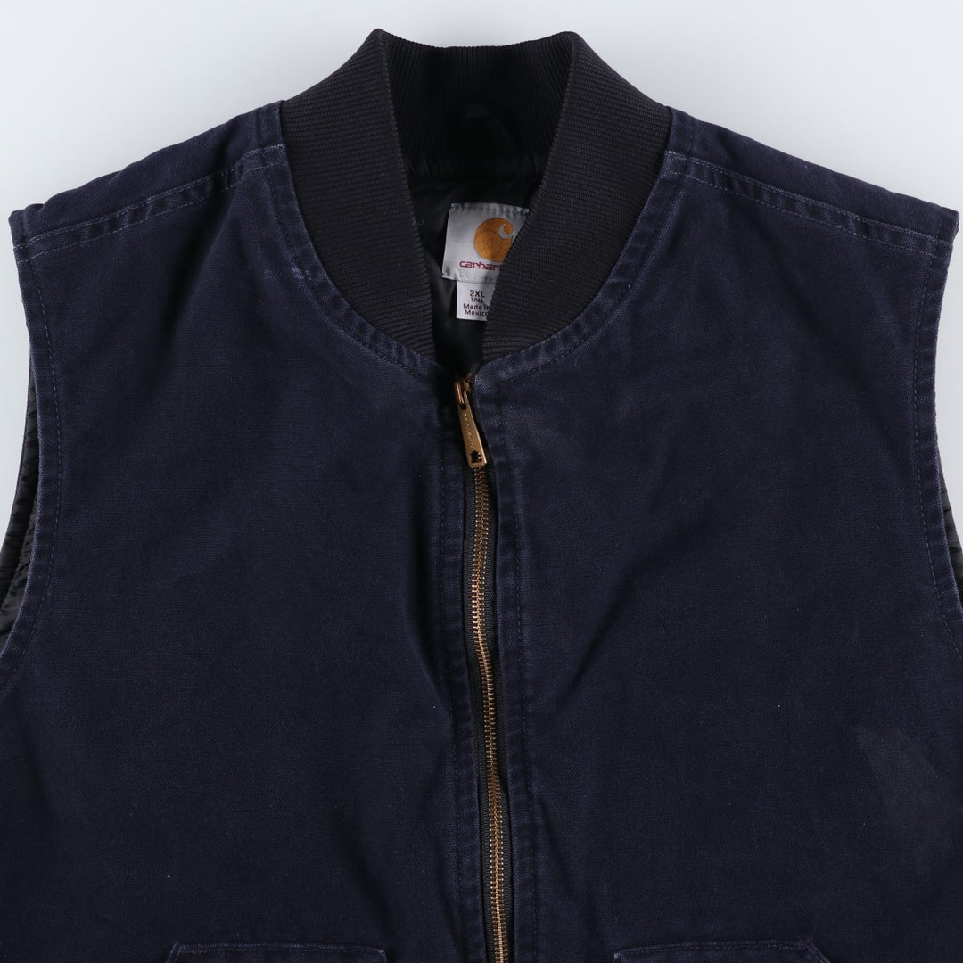 Carhartt Classic Padded Duck Vest, Men's XXL cotton navy blue type Vintage Second Hand