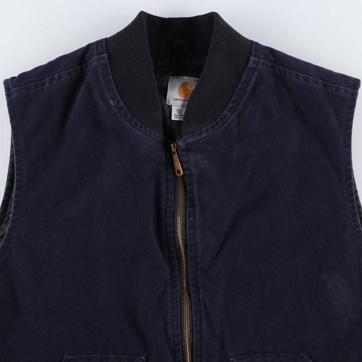 Carhartt Classic Padded Duck Vest, Men's XXL cotton navy blue type Vintage Second Hand