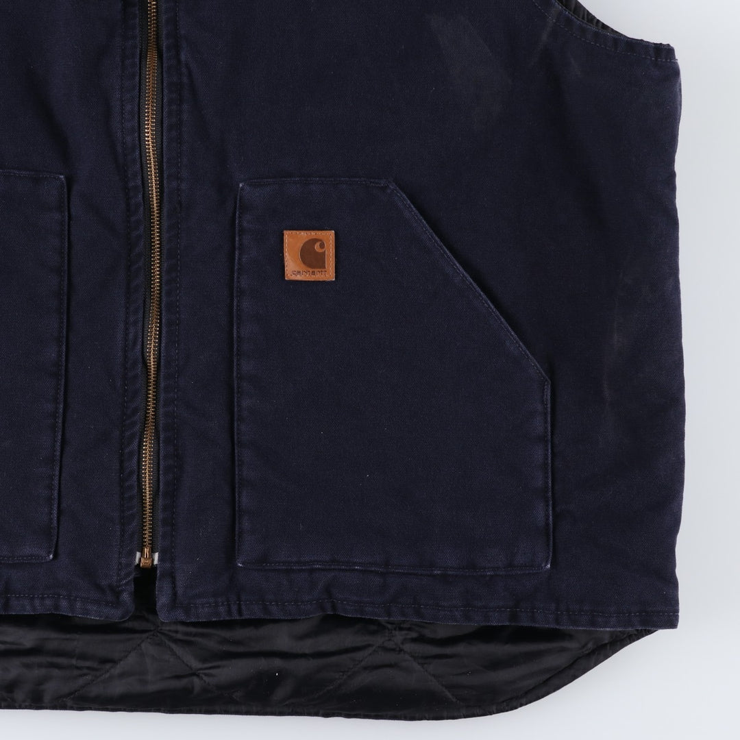 Carhartt Classic Padded Duck Vest, Men's XXL cotton navy blue type Vintage Second Hand
