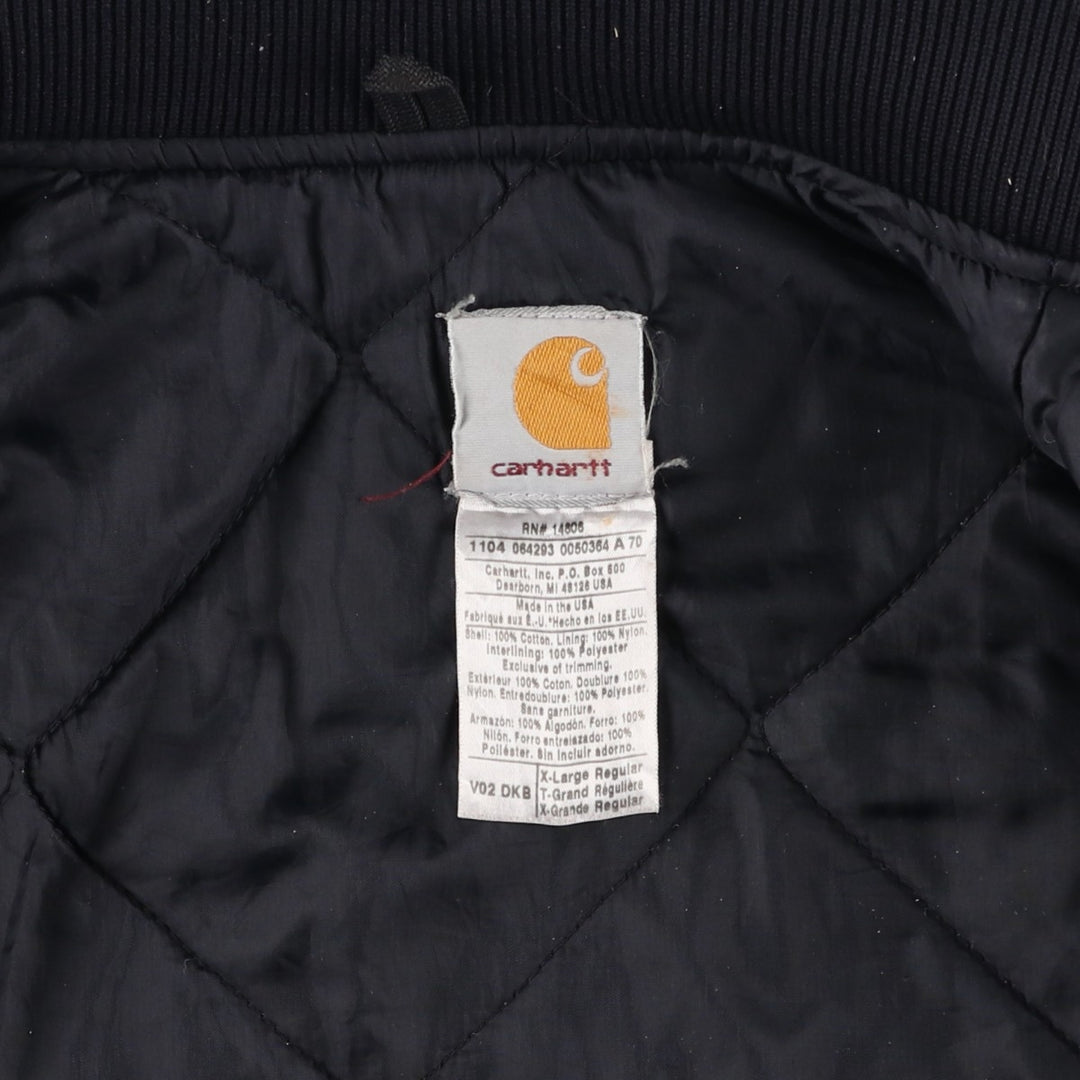 2000'S Carhartt Classic Padded Duck Vest, Made in USA, Men's XL cotton brown type Vintage Second Hand