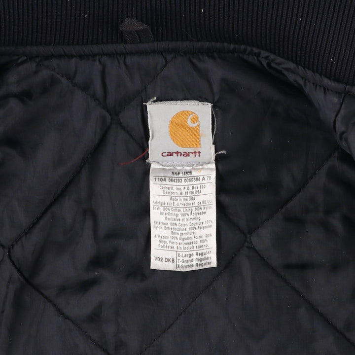 2000'S Carhartt Classic Padded Duck Vest, Made in USA, Men's XL cotton brown type Vintage Second Hand