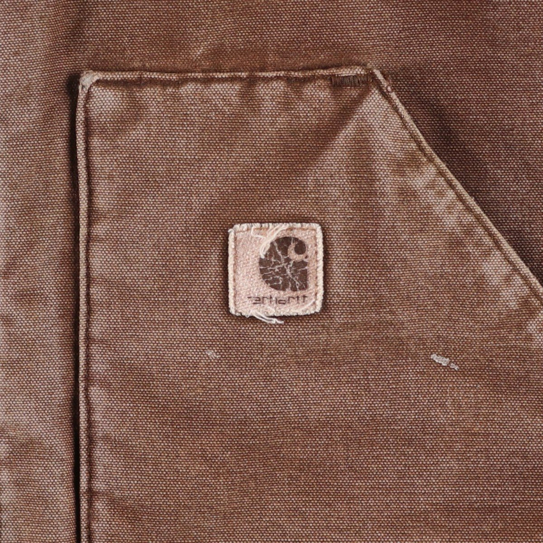 2000'S Carhartt Classic Padded Duck Vest, Made in USA, Men's XL cotton brown type Vintage Second Hand