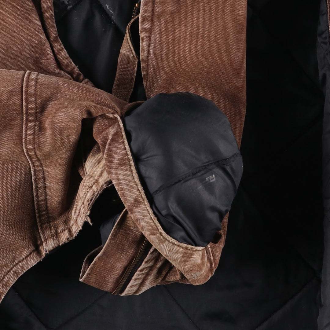 2000'S Carhartt Classic Padded Duck Vest, Made in USA, Men's XL cotton brown type Vintage Second Hand
