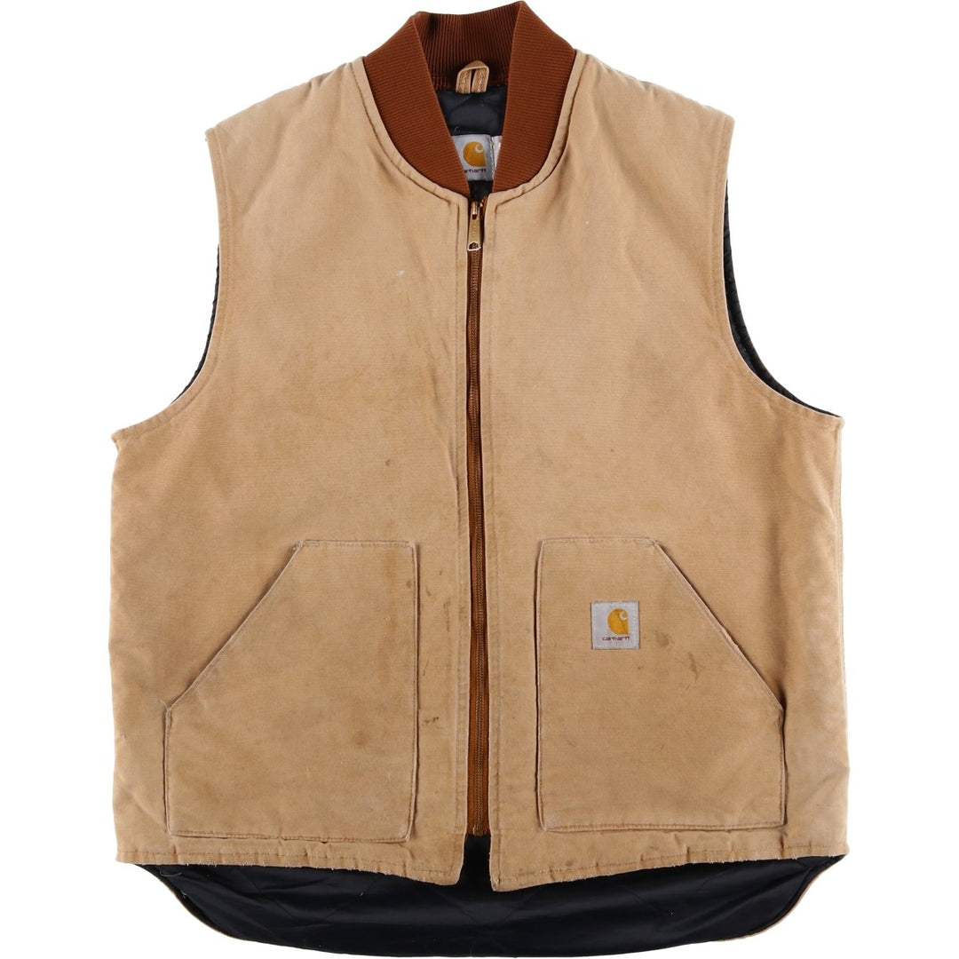 Vintage Carhartt Classic Padded Duck Vest, Made in USA, Men's XL cotton brown type Vintage Second Hand