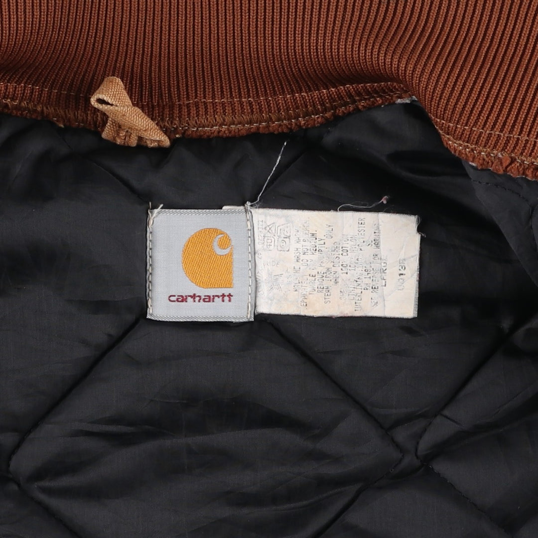 90'S Carhartt Classic Padded Duck Vest, Made in USA, Men's Size L, Vintage cotton brown type Vintage Second Hand