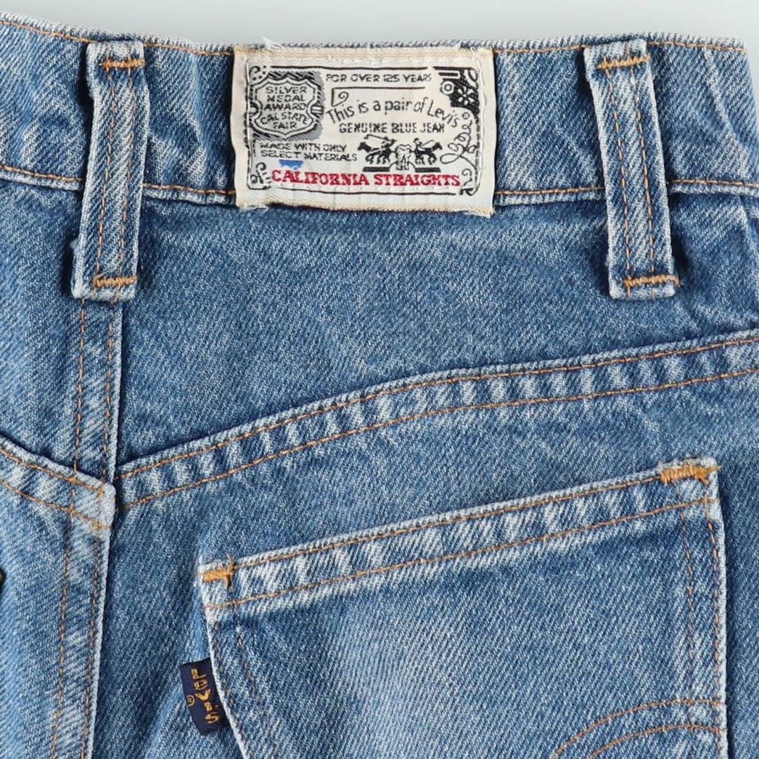 ~1970'S Levi's Straight Denim Pants, Women's Size M (W26 equivalent), Vintage unclear blue type Vintage Second Hand
