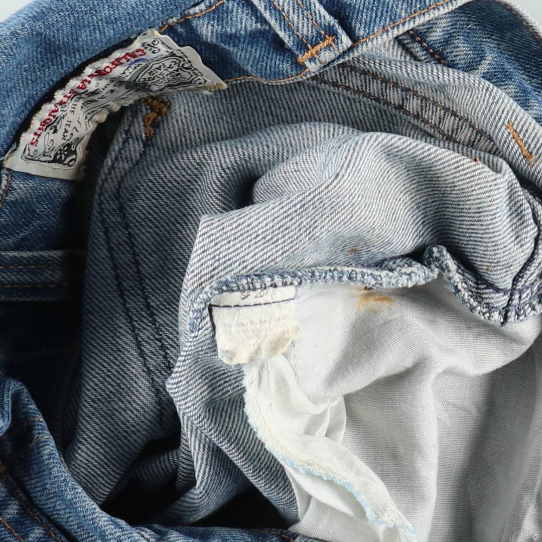~1970'S Levi's Straight Denim Pants, Women's Size M (W26 equivalent), Vintage unclear blue type Vintage Second Hand