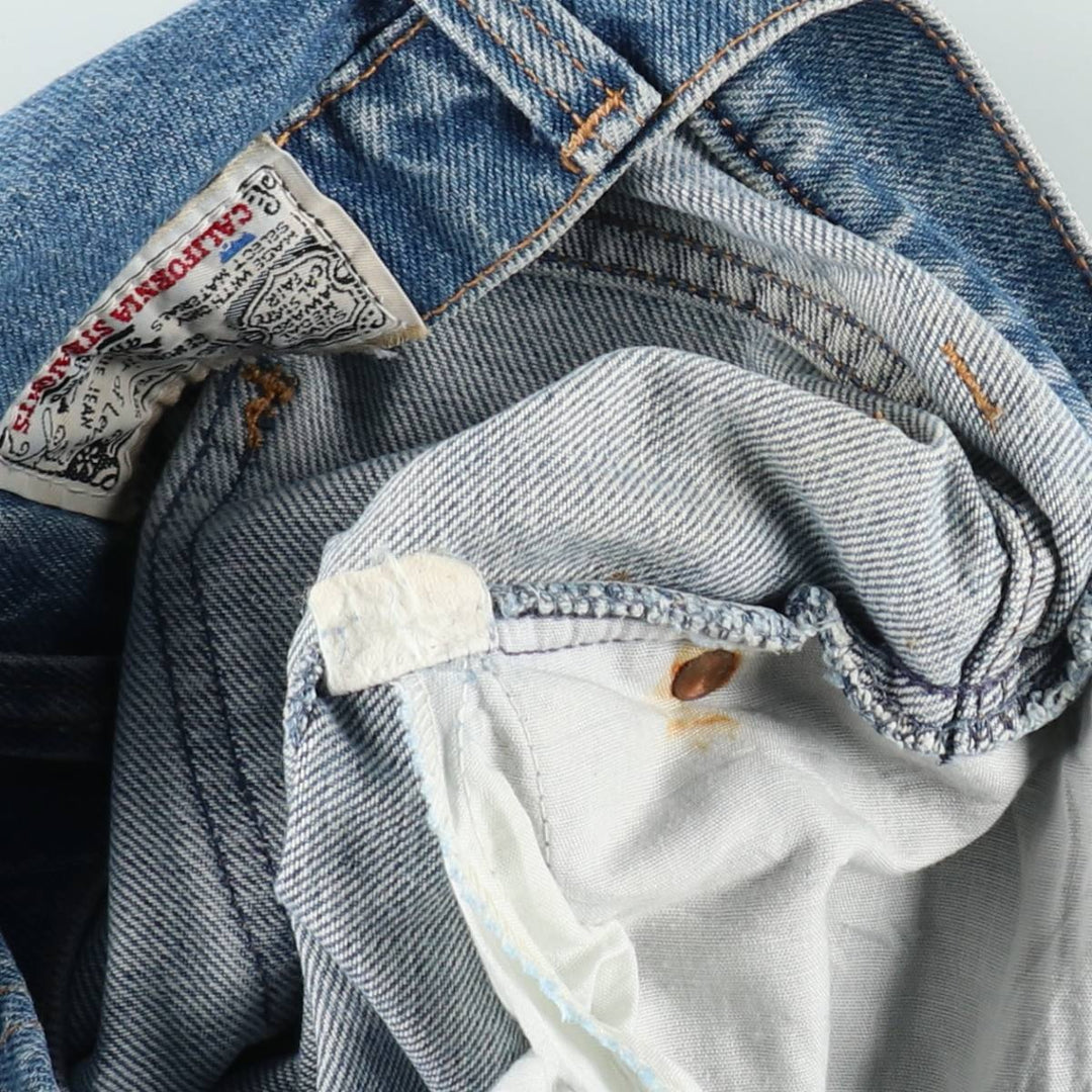 ~1970'S Levi's Straight Denim Pants, Women's Size M (W26 equivalent), Vintage unclear blue type Vintage Second Hand