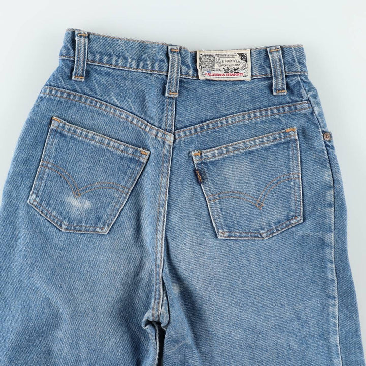 ~1970'S Levi's Straight Denim Pants, Women's Size M (W26 equivalent), Vintage unclear blue type Vintage Second Hand