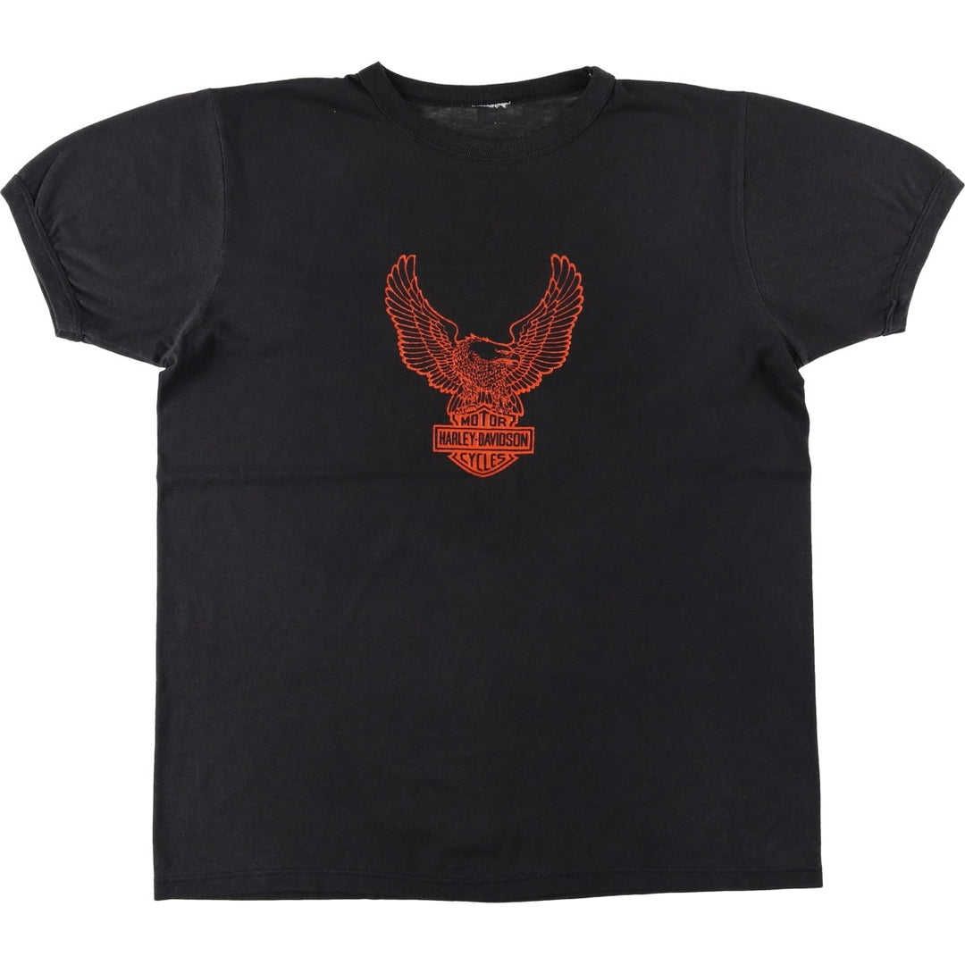 Harley-Davidson Eagle Pattern Motorcycle T-Shirt, Men's XL unclear black type Vintage Second Hand