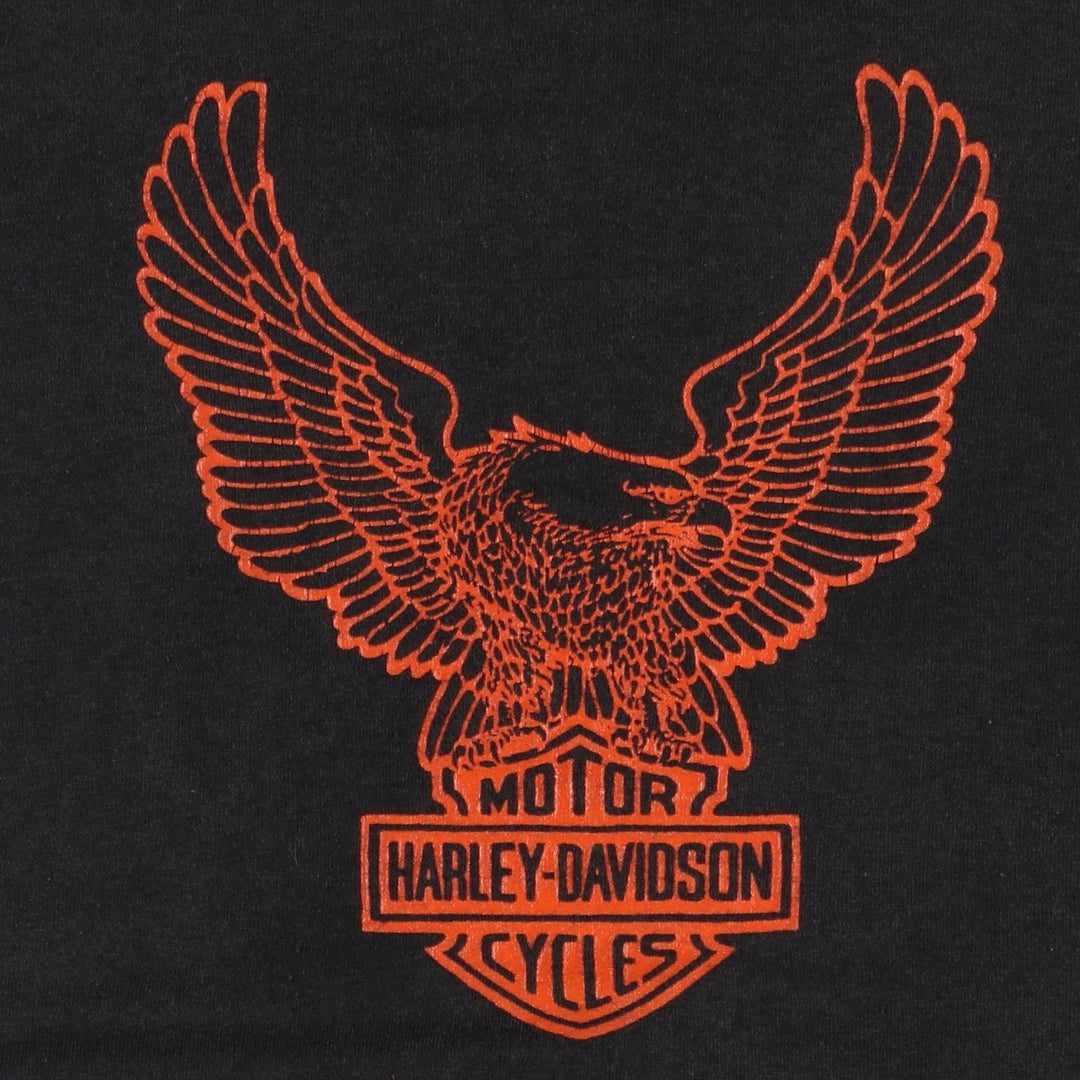 Harley-Davidson Eagle Pattern Motorcycle T-Shirt, Men's XL unclear black type Vintage Second Hand