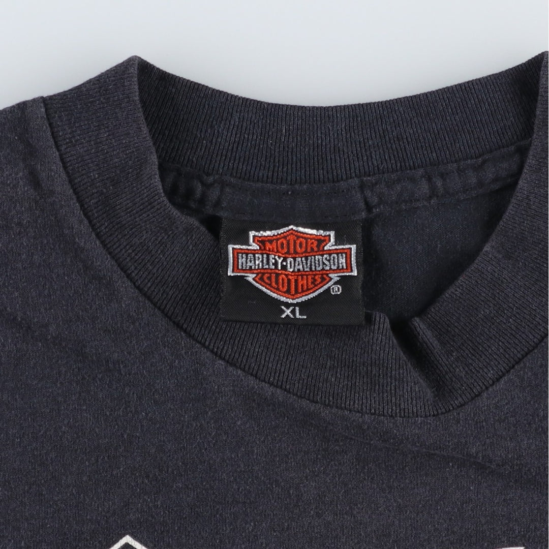 1980'S Harley-Davidson Motorcycle T-Shirt, Men's Size XL (Equivalent), Vintage cotton black type Vintage Second Hand