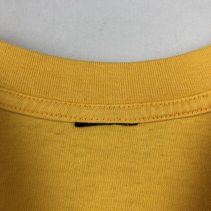 90'S Harley-Davidson Eagle Pattern/Stars and Stripes Motorcycle Long-Sleeve T-Shirt (Men's XL equivalent) unclear yellow type Vintage Second Hand