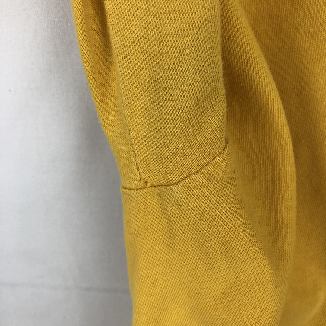 90'S Harley-Davidson Eagle Pattern/Stars and Stripes Motorcycle Long-Sleeve T-Shirt (Men's XL equivalent) unclear yellow type Vintage Second Hand