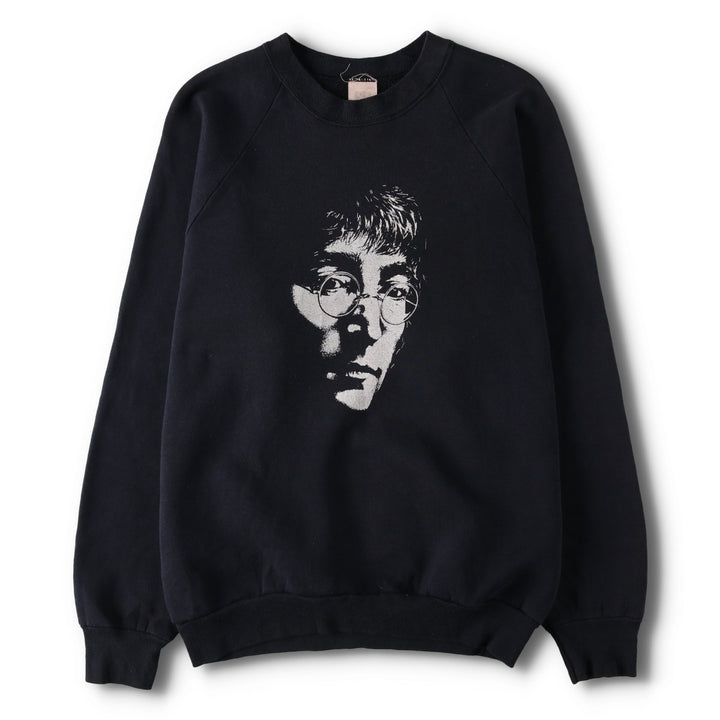80'S Fruit of the Loom John Lennon Band Sweatshirt, Made in USA, Men's Size L (approx.) unclear black type Vintage Second Hand
