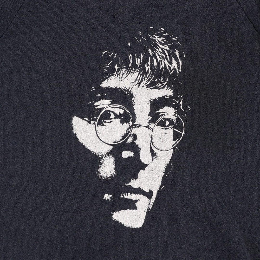 80'S Fruit of the Loom John Lennon Band Sweatshirt, Made in USA, Men's Size L (approx.) unclear black type Vintage Second Hand