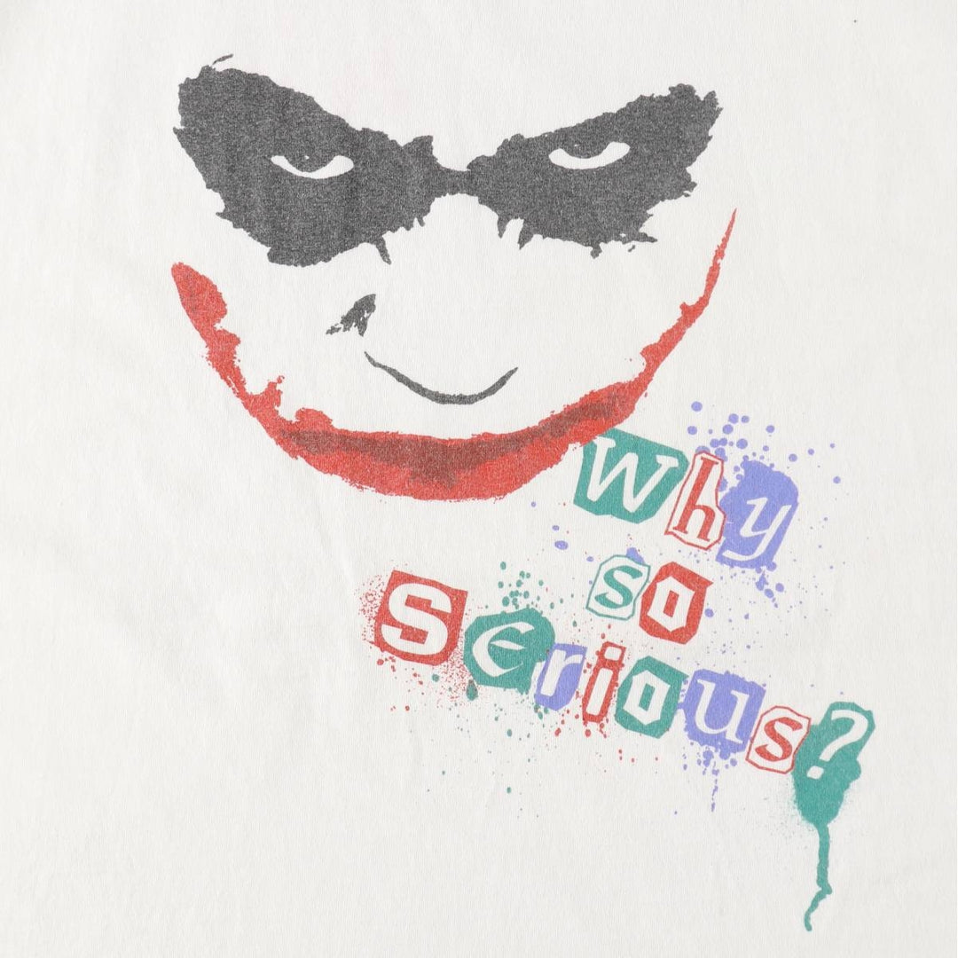 2000'S ALSTYLE THE DARK KNIGHT JOKER Movie T-shirt, Men's XL equivalent. cotton white type Vintage Second Hand