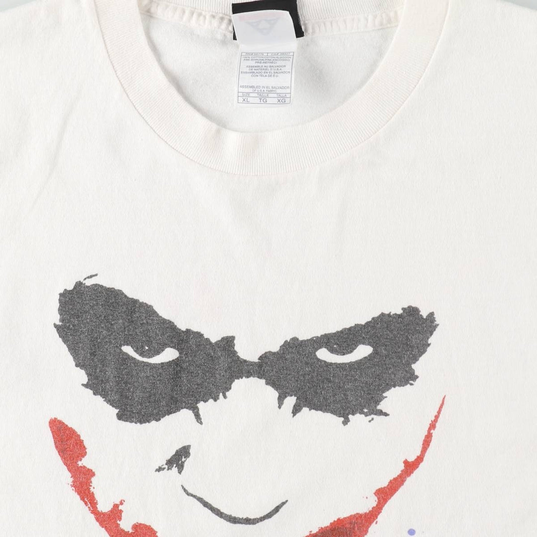 2000'S ALSTYLE THE DARK KNIGHT JOKER Movie T-shirt, Men's XL equivalent. cotton white type Vintage Second Hand