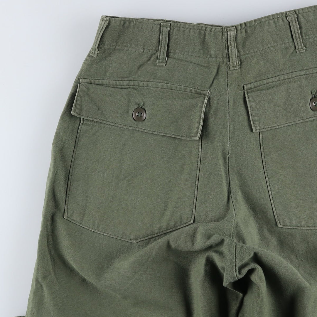 Vintage 70'S military baker pants, men's size W30 cotton Khaki type Vintage Second Hand