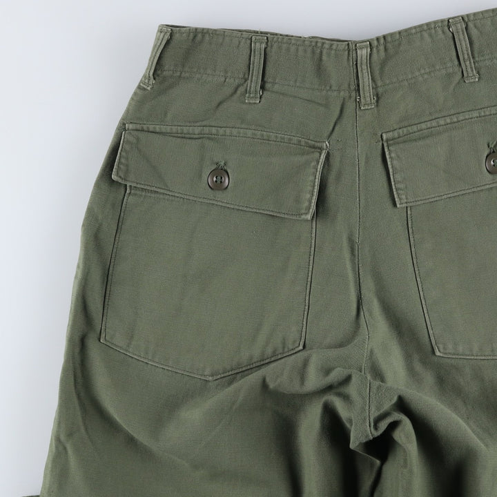 Vintage 70'S military baker pants, men's size W30 cotton Khaki type Vintage Second Hand