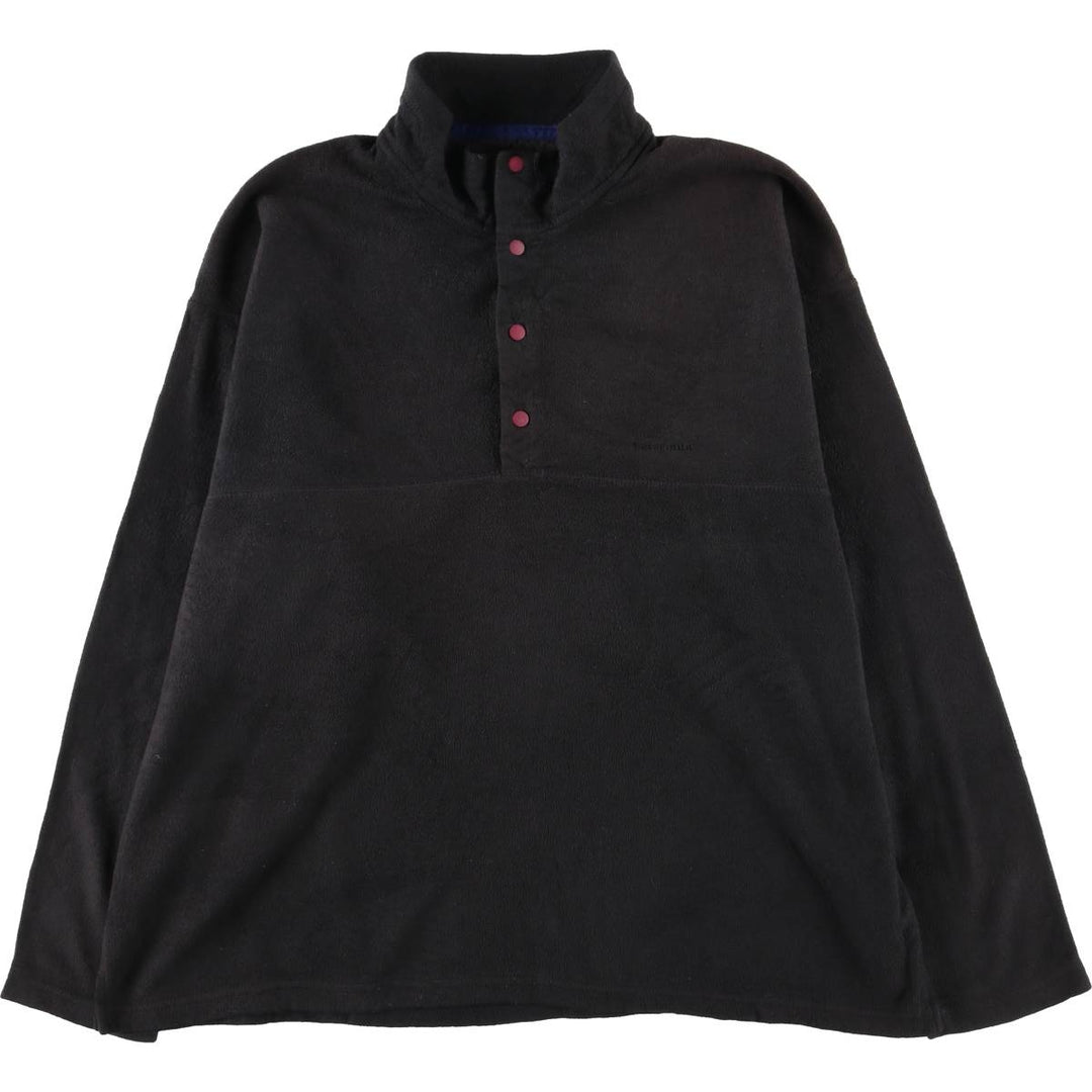Patagonia Half-Snap Fleece Pullover, Made in USA, Men's Size L polyester black type Vintage Second Hand