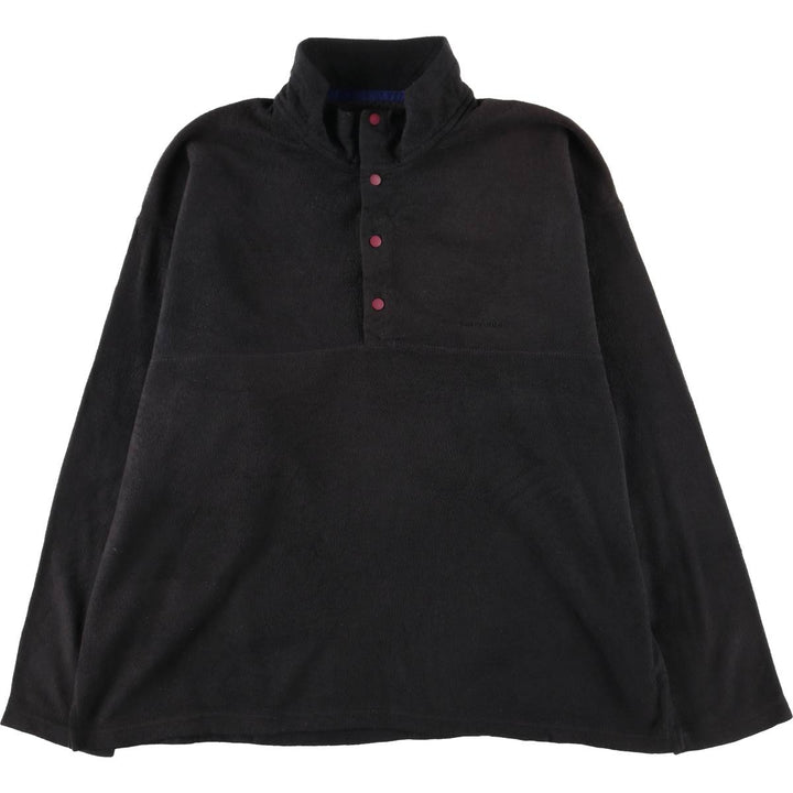 Patagonia Half-Snap Fleece Pullover, Made in USA, Men's Size L polyester black type Vintage Second Hand