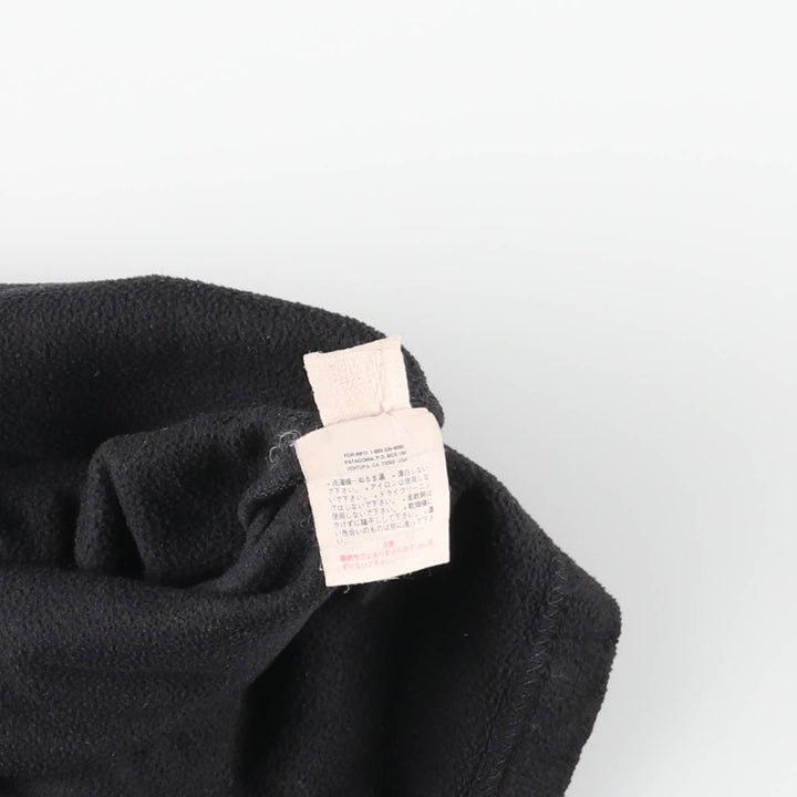 Patagonia Half-Snap Fleece Pullover, Made in USA, Men's Size L polyester black type Vintage Second Hand