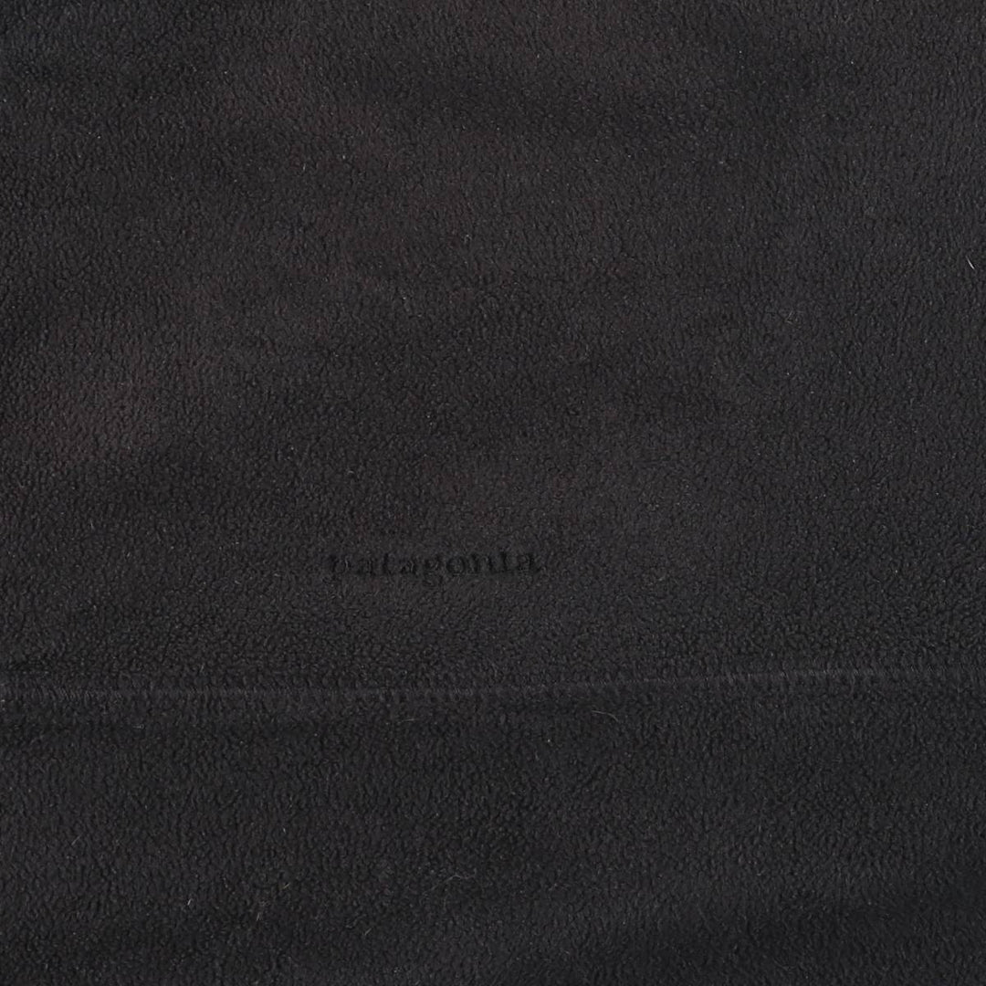 Patagonia Half-Snap Fleece Pullover, Made in USA, Men's Size L polyester black type Vintage Second Hand