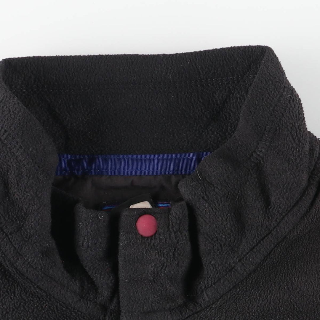 Patagonia Half-Snap Fleece Pullover, Made in USA, Men's Size L polyester black type Vintage Second Hand