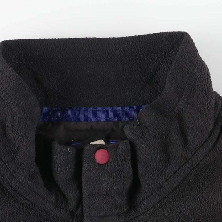 Patagonia Half-Snap Fleece Pullover, Made in USA, Men's Size L polyester black type Vintage Second Hand