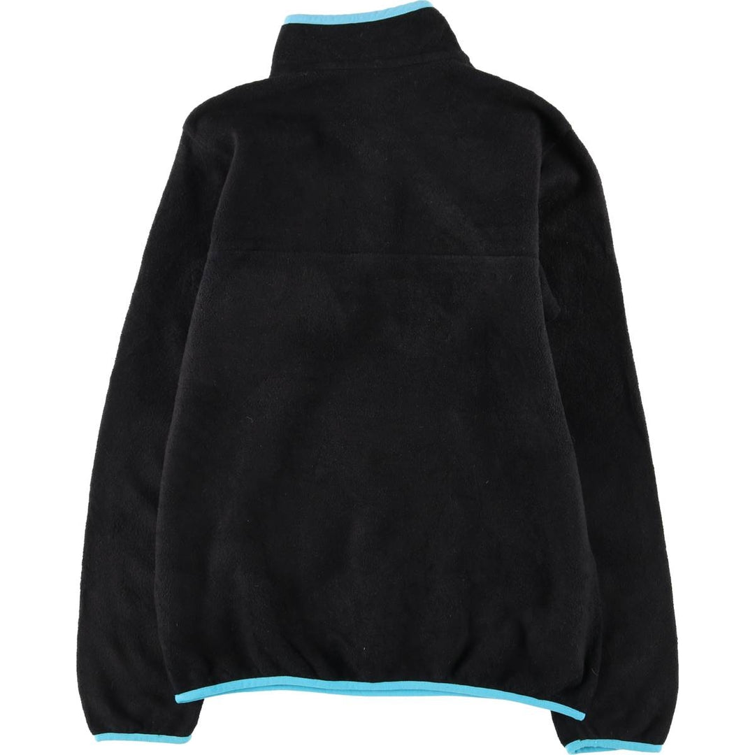 Patagonia Lightweight Synchilla Snap Tee (25455FA15) - Half-Snap Fleece Pullover, Women's Size Medium polyester black type Vintage Second Hand
