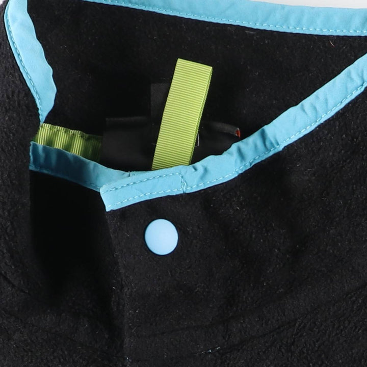 Patagonia Lightweight Synchilla Snap Tee (25455FA15) - Half-Snap Fleece Pullover, Women's Size Medium polyester black type Vintage Second Hand