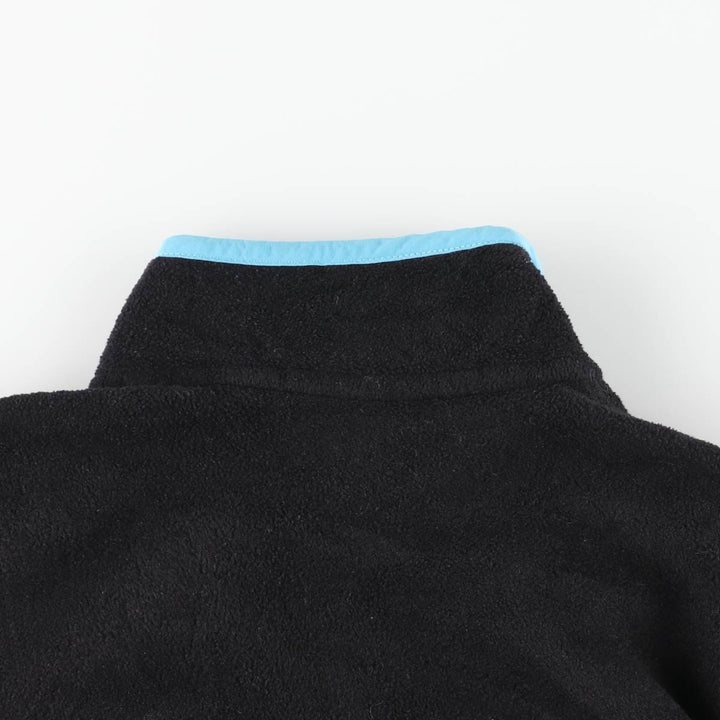 Patagonia Lightweight Synchilla Snap Tee (25455FA15) - Half-Snap Fleece Pullover, Women's Size Medium polyester black type Vintage Second Hand