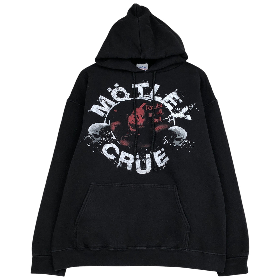Vintage 90'S Alstyle Motley Crue band sweatshirt pullover hoodie, size L, men's cotton black type Vintage Second Hand