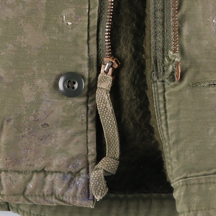 Special Price: Authentic 1970'S US Military A-2 Deck Jacket, Men's Size Large, Vintage Nylon Khaki type Vintage Second Hand