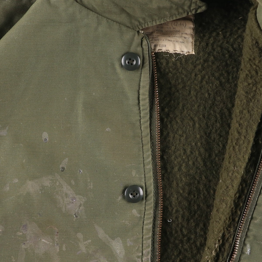 Special Price: Authentic 1970'S US Military A-2 Deck Jacket, Men's Size Large, Vintage Nylon Khaki type Vintage Second Hand