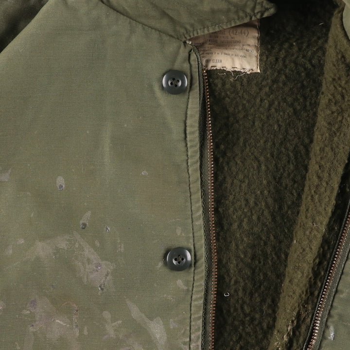 Special Price: Authentic 1970'S US Military A-2 Deck Jacket, Men's Size Large, Vintage Nylon Khaki type Vintage Second Hand