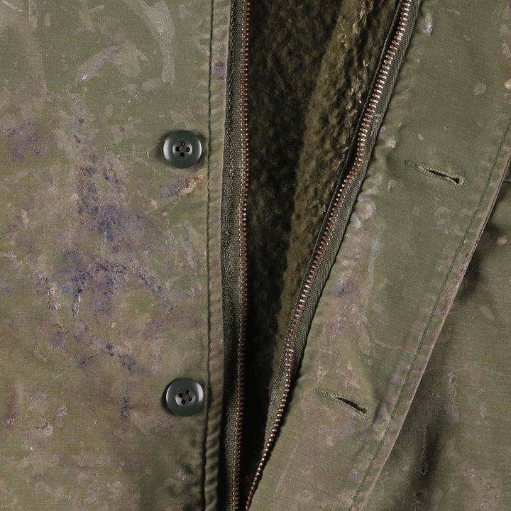 Special Price: Authentic 1970'S US Military A-2 Deck Jacket, Men's Size Large, Vintage Nylon Khaki type Vintage Second Hand