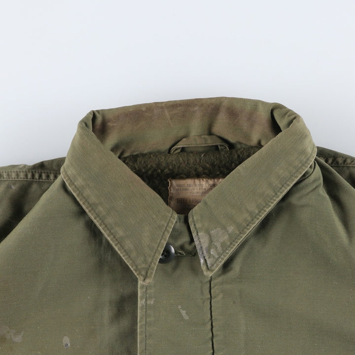 Special Price: Authentic 1970'S US Military A-2 Deck Jacket, Men's Size Large, Vintage Nylon Khaki type Vintage Second Hand