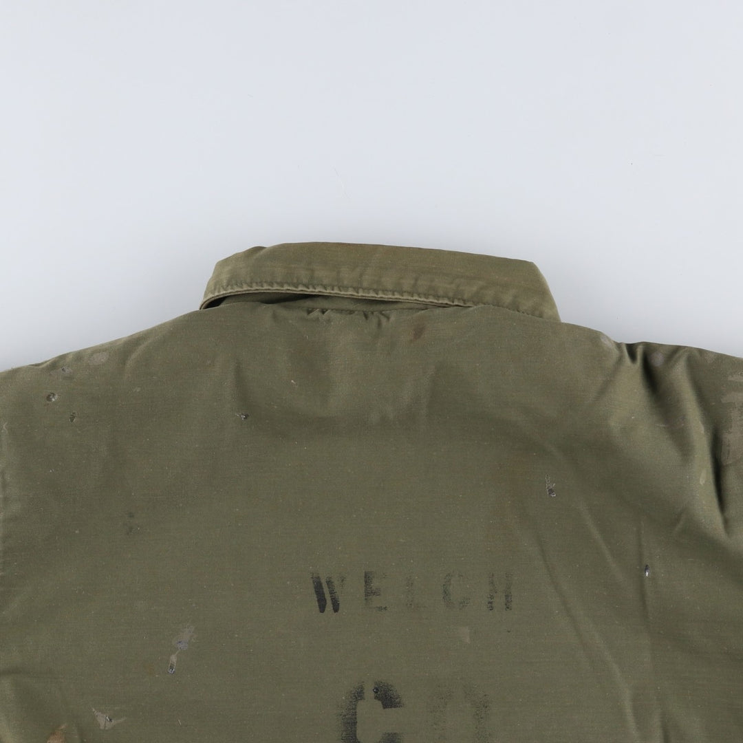 Special Price: Authentic 1970'S US Military A-2 Deck Jacket, Men's Size Large, Vintage Nylon Khaki type Vintage Second Hand