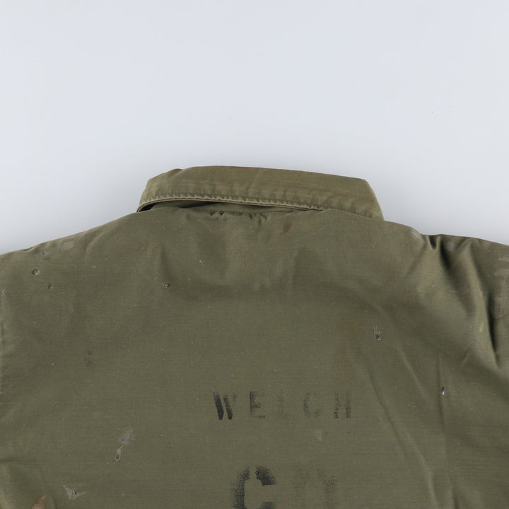 Special Price: Authentic 1970'S US Military A-2 Deck Jacket, Men's Size Large, Vintage Nylon Khaki type Vintage Second Hand