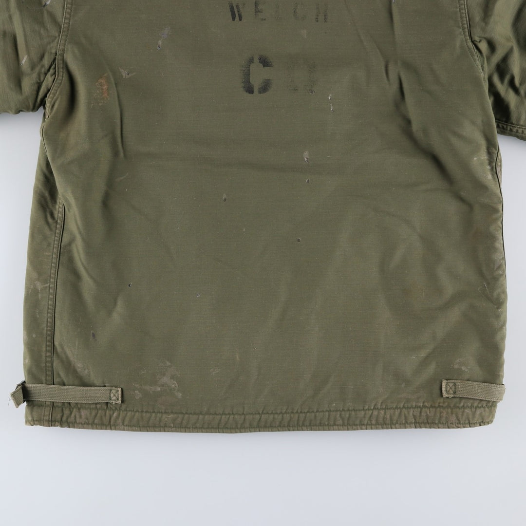 Special Price: Authentic 1970'S US Military A-2 Deck Jacket, Men's Size Large, Vintage Nylon Khaki type Vintage Second Hand
