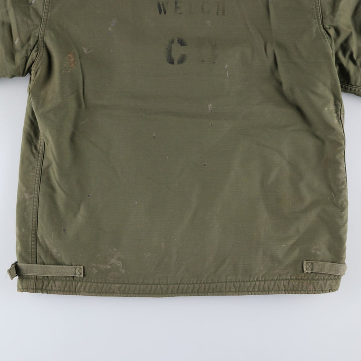 Special Price: Authentic 1970'S US Military A-2 Deck Jacket, Men's Size Large, Vintage Nylon Khaki type Vintage Second Hand