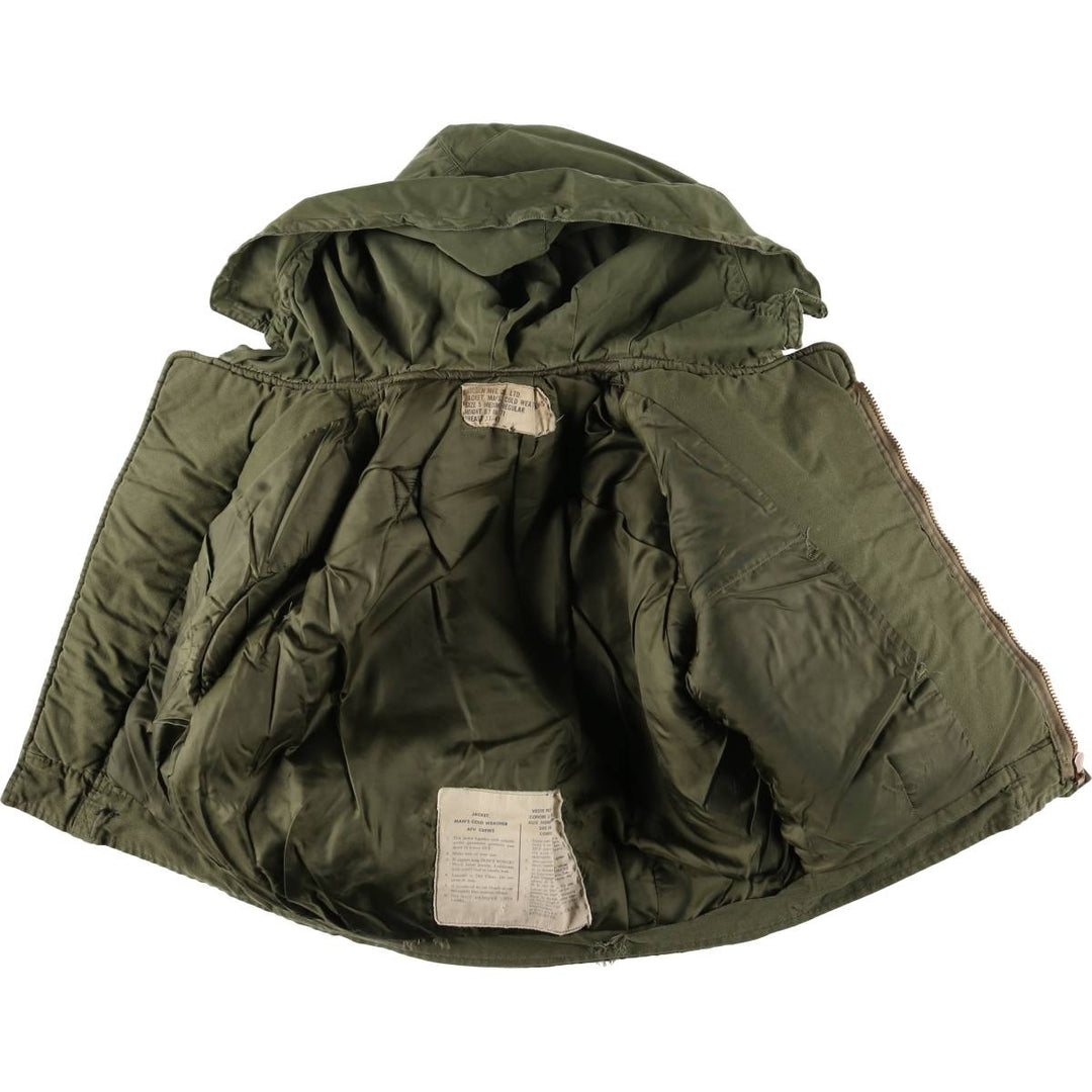 Canadian Military CVC Hooded Padded Military Tanker Jacket, Size 5 Medium Regular, Men's Size M, Vintage unclear Khaki type Vintage Second Hand