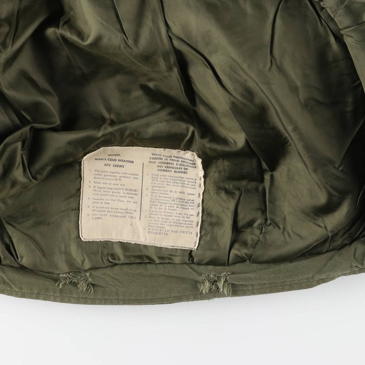 Canadian Military CVC Hooded Padded Military Tanker Jacket, Size 5 Medium Regular, Men's Size M, Vintage unclear Khaki type Vintage Second Hand