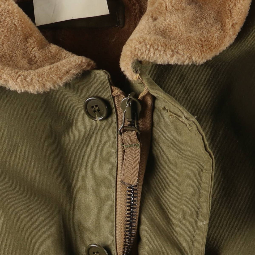 N-1 Military Deck Jacket Men's XL unclear Khaki type Vintage Second Hand
