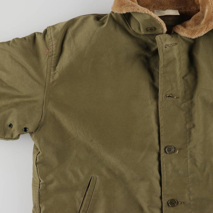 N-1 Military Deck Jacket Men's XL unclear Khaki type Vintage Second Hand