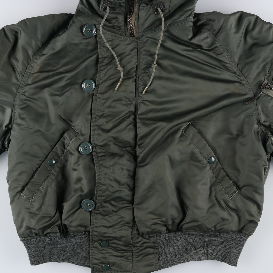 1980'S US Military Alpha N-2B Flight Jacket, Large, Men's Size L, Vintage others Khaki type Vintage Second Hand